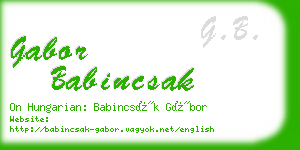 gabor babincsak business card